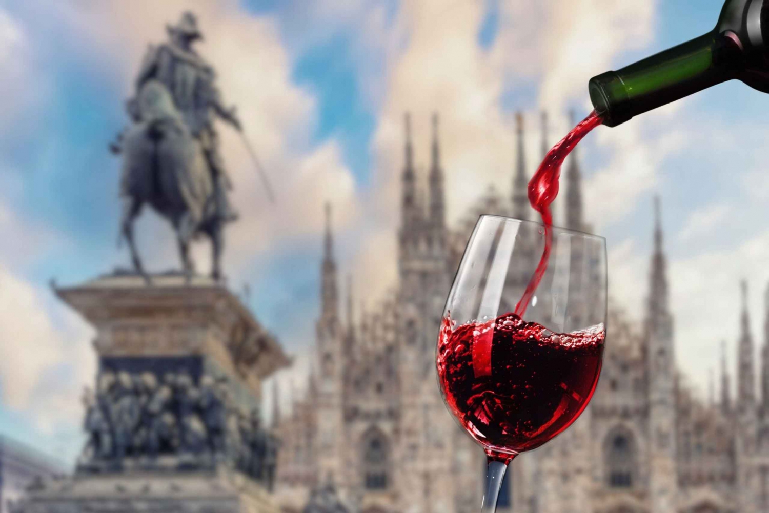 Milano: Duomo & Rooftop, viinin ja ruoan maistelu.