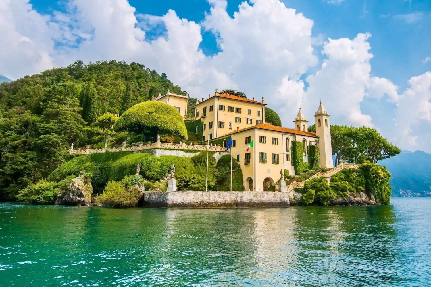 Fra Milano: Comosøen, Bellagio og Varenna med privat båd