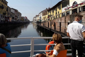 Milan: Navigli District Canal Boat Tour with Aperitivo