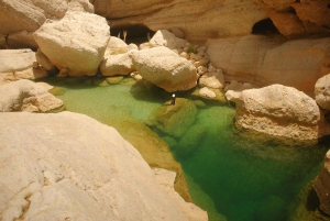 マスカット発：ワディ・シャブ、ロマンチック洞窟、陥没穴 終日ツアー