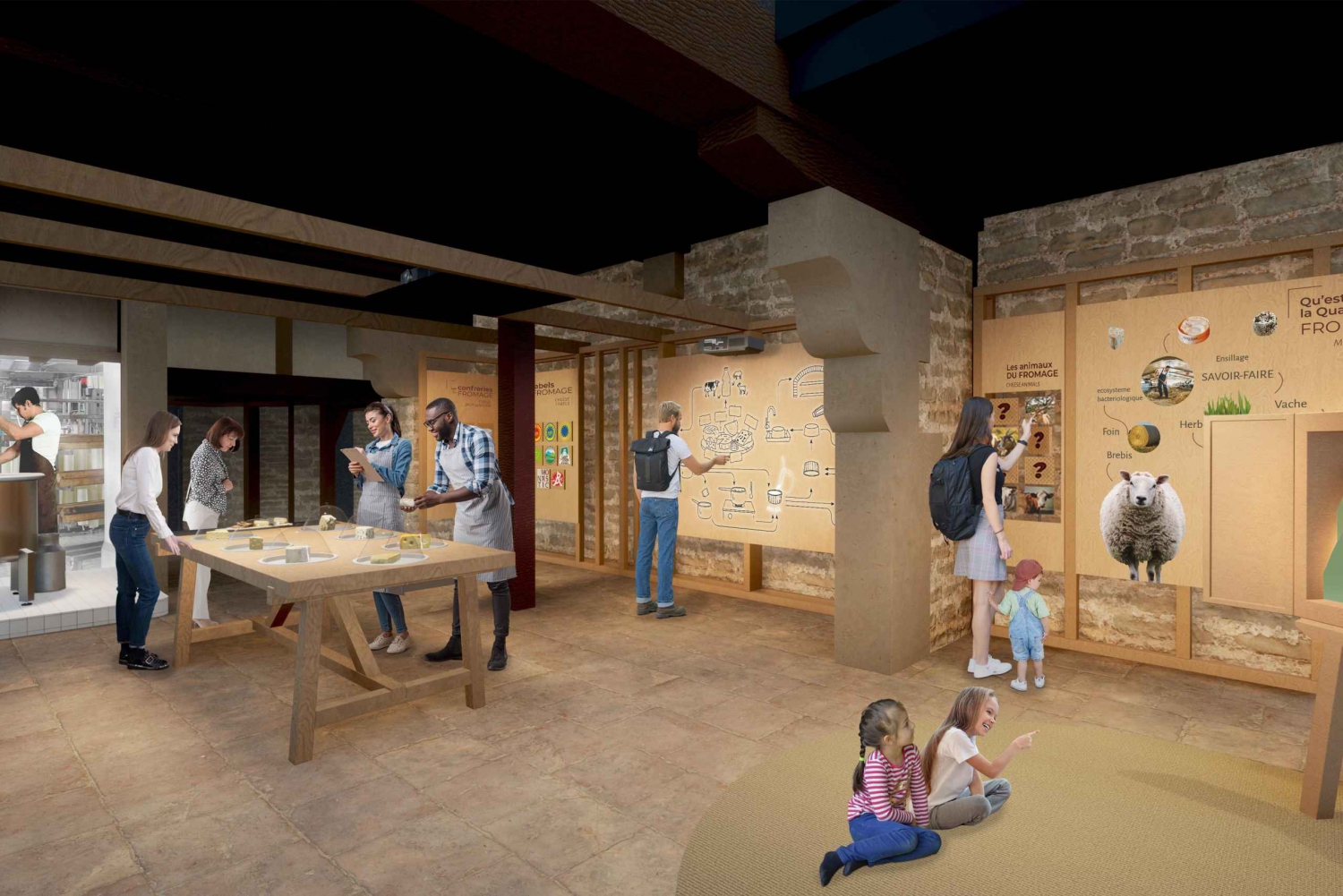 París: Visita guiada al Museo del Queso Vivo con degustación de quesos