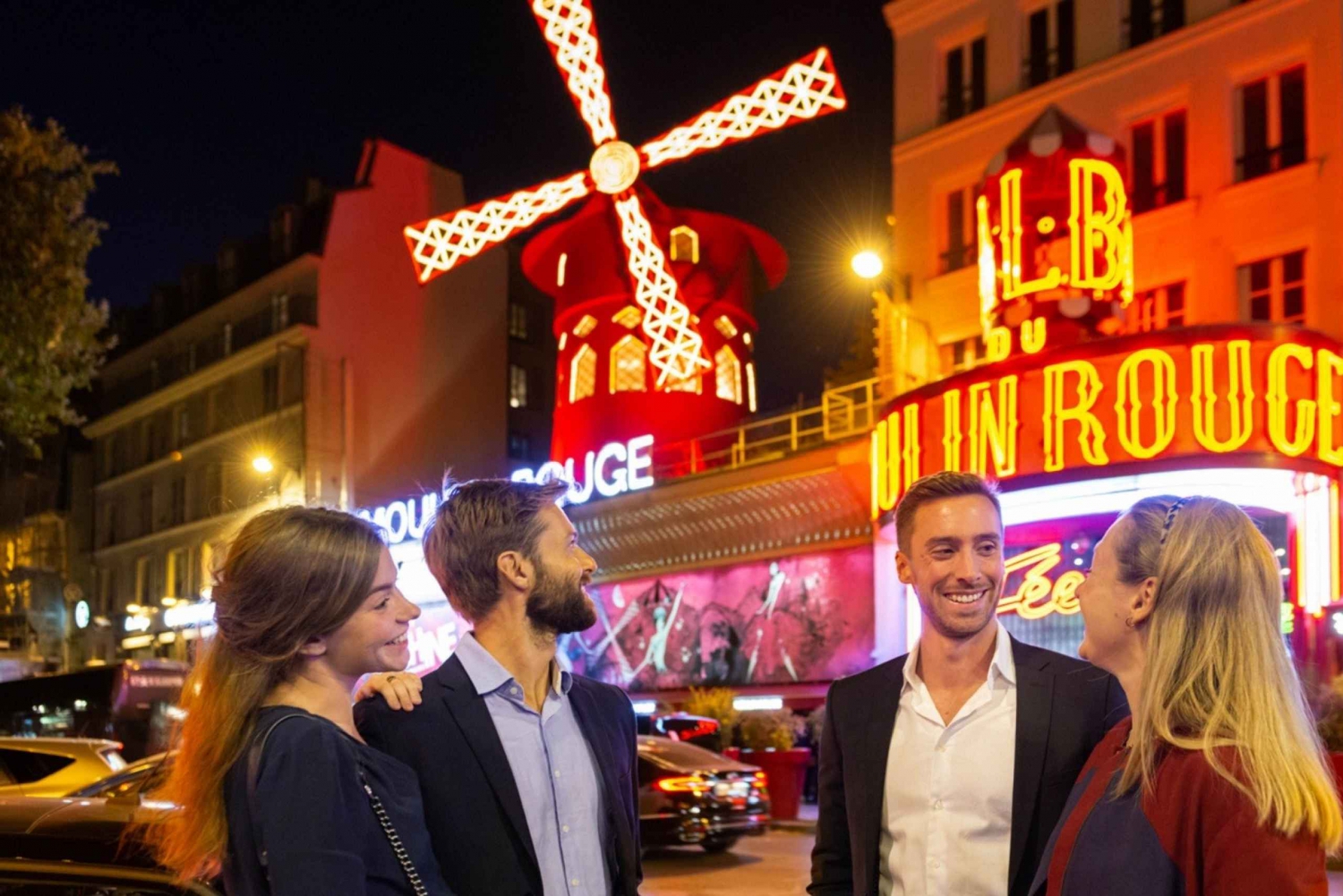 Paris: Sightseeingtur om kvelden og Moulin Rouge-show