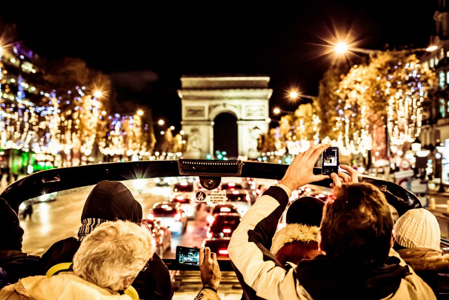 Paris: Tootbus Open-Top Weihnachts-Bustour