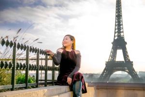 Париж: фотосессия вокруг Эйфелевой башни с 55 отредактированными фотографиями