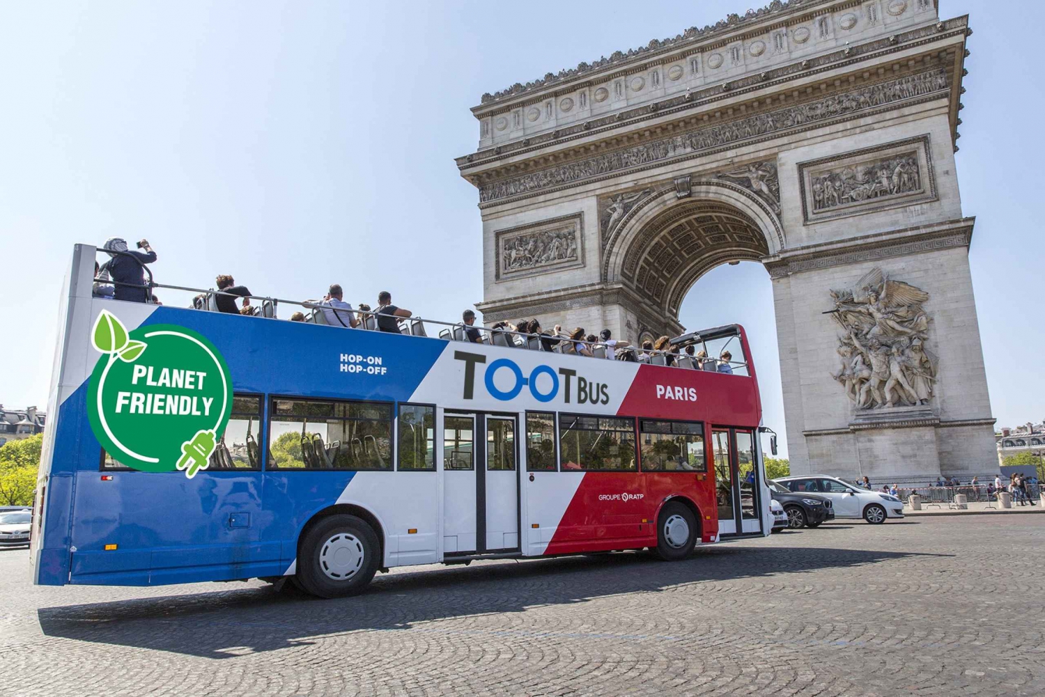 Paris: Hop-on Hop-off-buss (valfri flodkryssning)