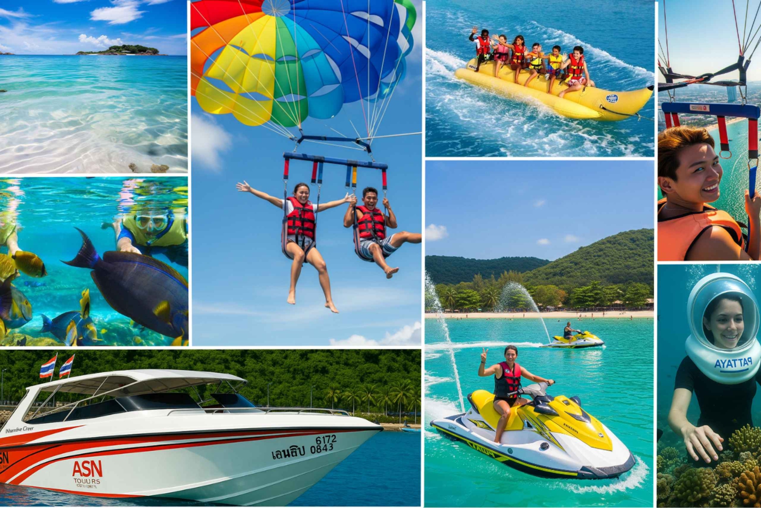 Pattaya: Coral Island Speedboat Tour med frokost og transport