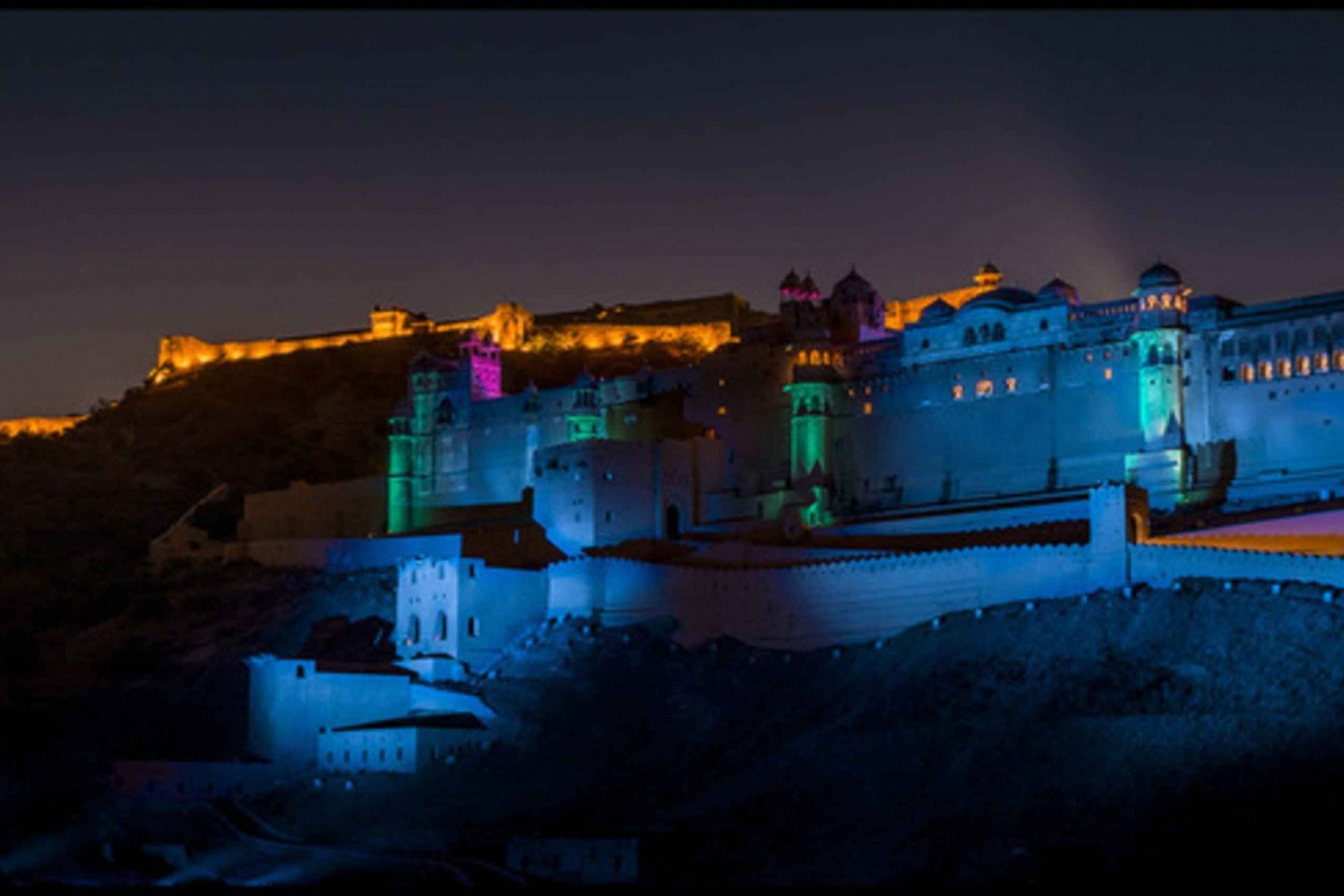 Jaipur Amber Fort Licht & Geluid Show met Diner