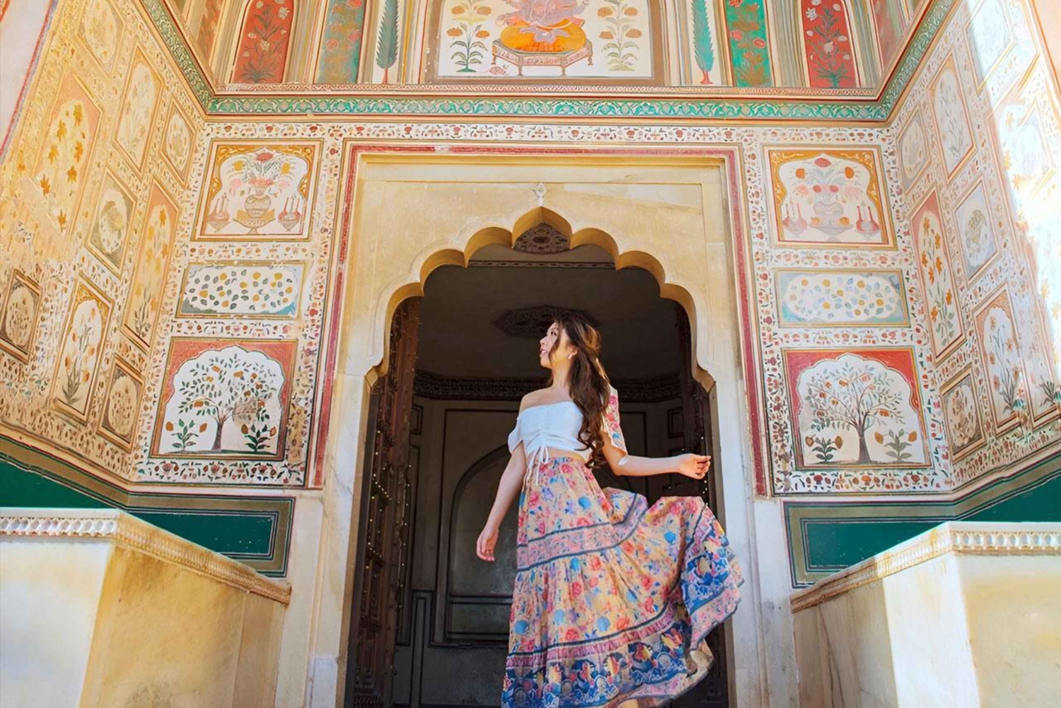 Jaipur: Halvdags guidet sightseeingtur med blomstermarked