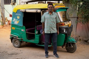 Jaipur: Sightseeingtour met een tuktuk, Galta ji-tempels en eten
