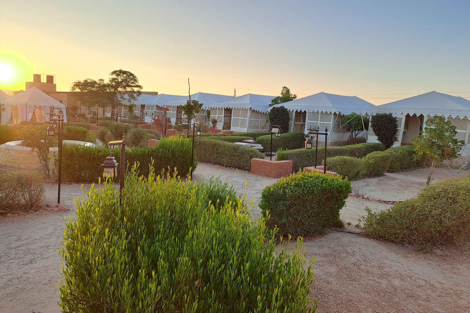 ラグジュアリーな砂漠キャンプでの静かで平和な夜