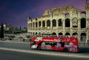 Rom: Stadens höjdpunkter Nattrundtur med öppen toppbuss