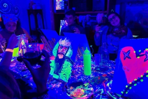 Rome: Neon Kunst Schilderen Workshop met Wijn