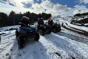 Fra Taormina eller Giardini Naxos: Tur på firehjuling mellom Alcantara-juvet og Etna