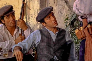 Från Taormina: Privat Gudfadern-tur med aptitretare och pasta