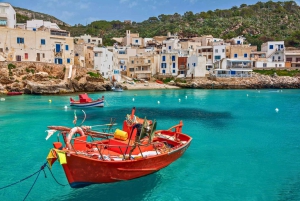 De Trapani: Excursão às Ilhas Egadi em bote inflável em Favignana e Levanzo com almoço