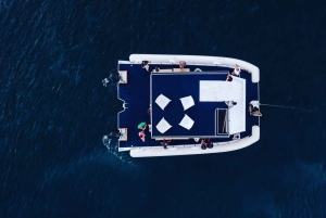 Giardini Naxos: Passeio de catamarã com golfinhos ao pôr do sol com Aperetif