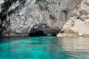 Isola Bella-Grotte Bleue : tour en bateau, plongée avec tuba et apéritif