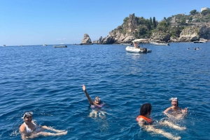 Naxos: Båttur i Taormina med snorkling og prosecco