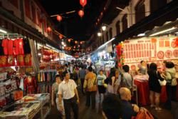 Busy Streets in Chinatown Singapore