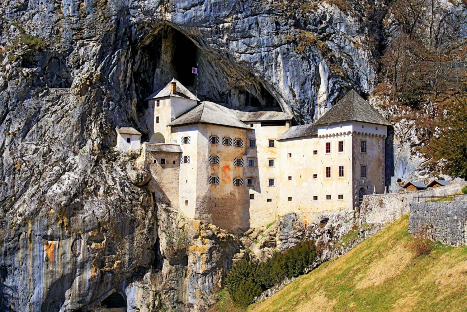 Da Lubiana: Grotte di Postumia e Castello di Predjama, tour guidato