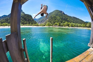 Ljubljana: excursão de um dia à cachoeira de Bled, Kranjska Gora e Peričnik