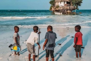 Nade com tartarugas na Salaam Cave, Kuza Cave e The Rock Restaurant