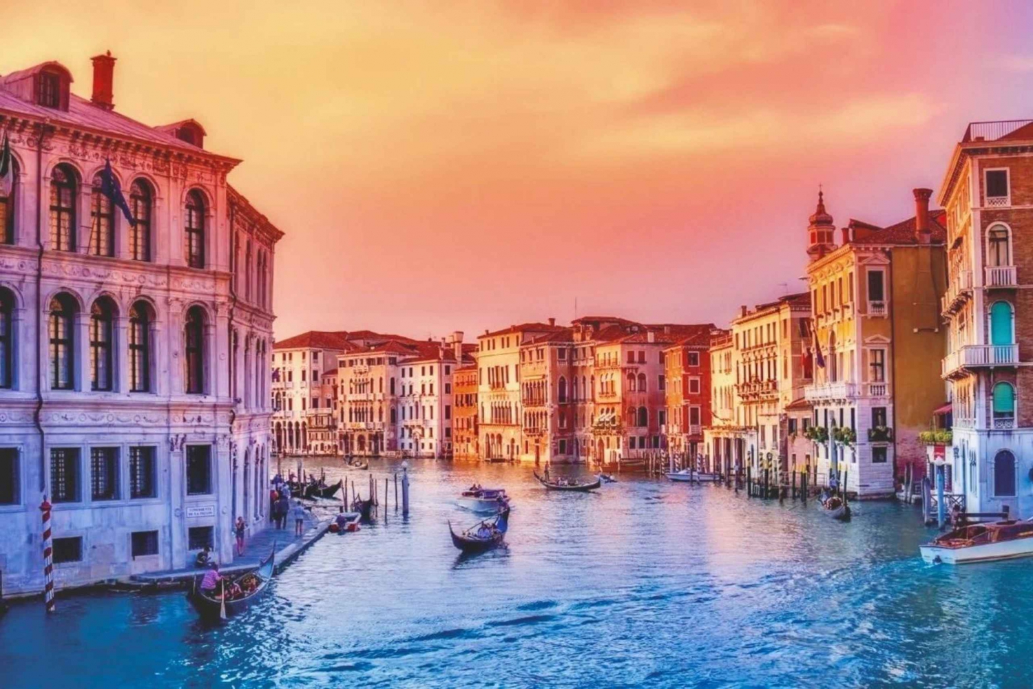 Venetië: 30 min. gondelvaart op het Canal Grande met gids