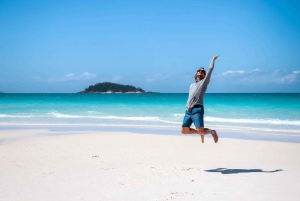 From Airlie: Whitsundays and Whitehaven Half-Day Cruise