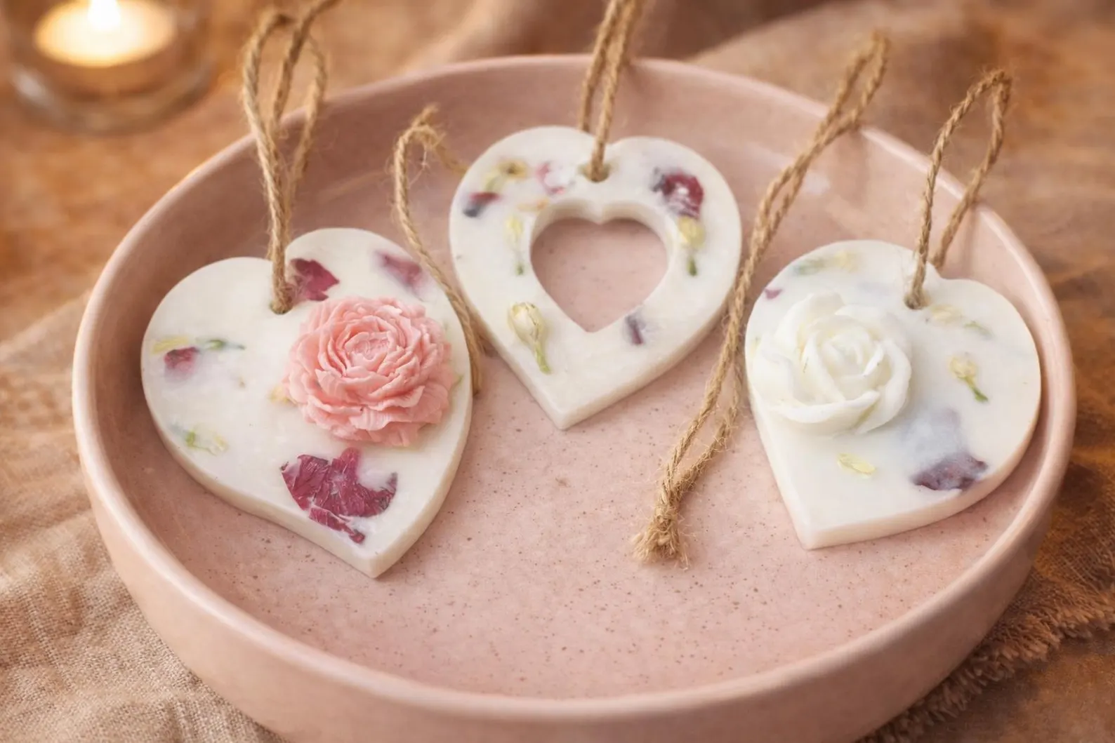 Botanical soy wax scented hanging decoration / Wax melt