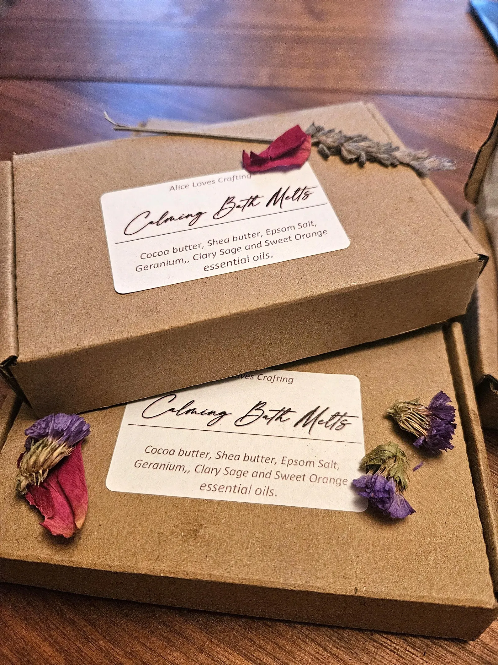 Aromatherapy Bath Melts: Cocoa Shea Butter,essential oils and Epsom salts