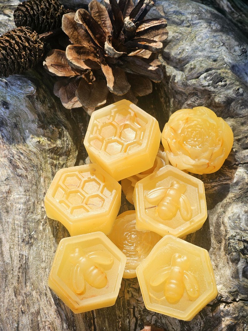 Honey and Vanilla Bees Wax Melts: Added botanicals