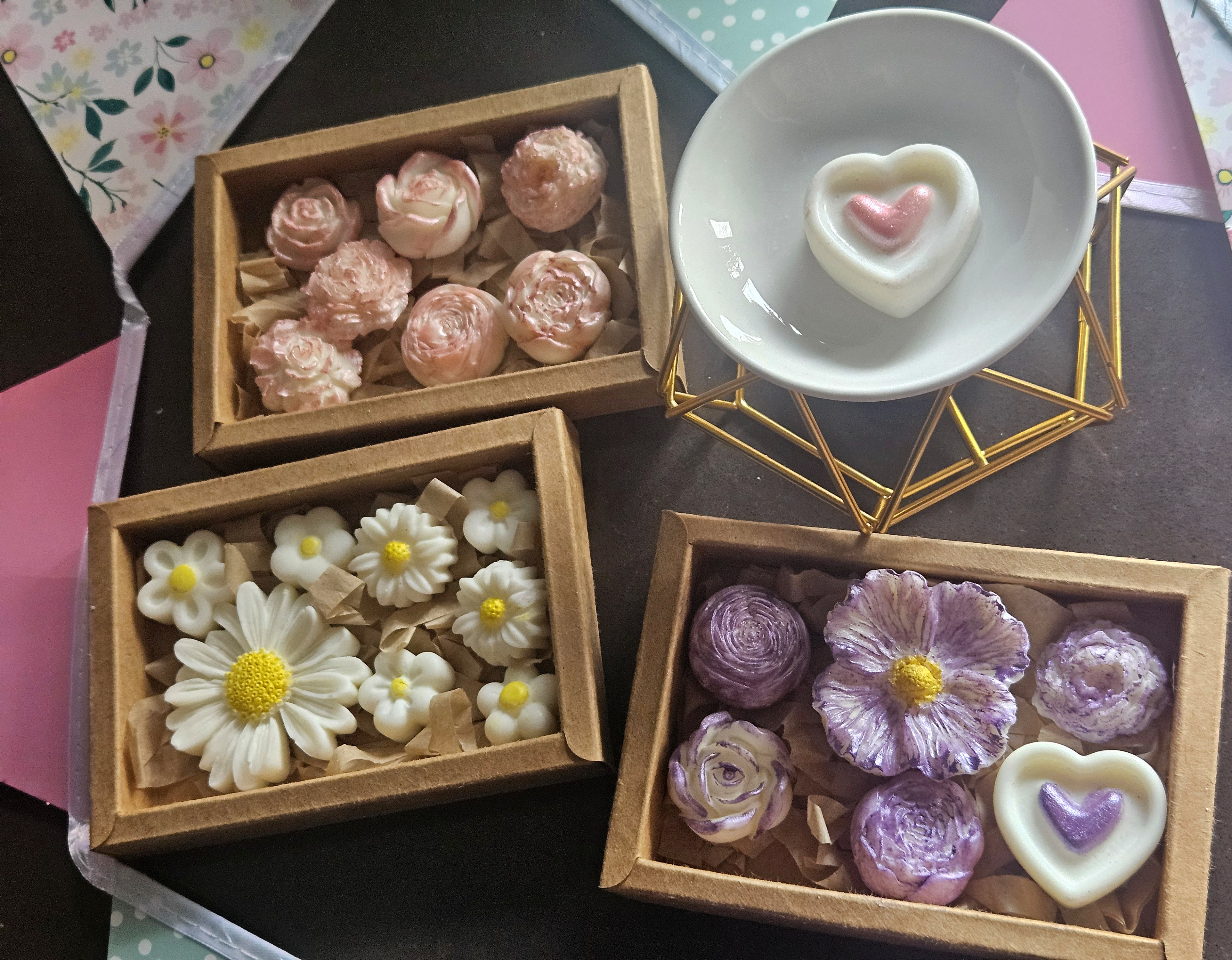 Floral Soy Wax Melt Gift Set – Perfume Inspired, Vegan Friendly mothers day Easter