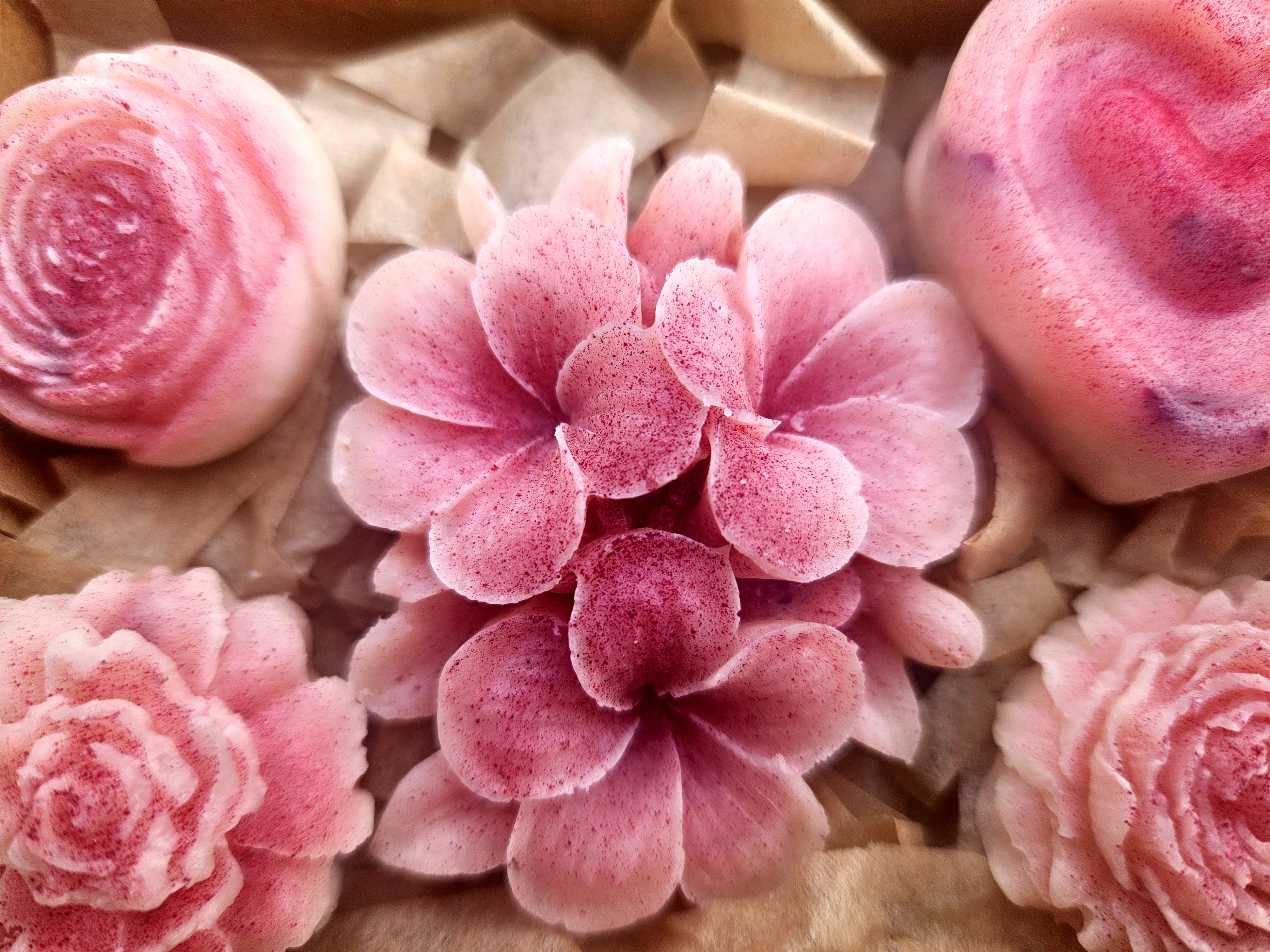 Geranium Rose Botanical Bath Melt set Mothers Day, Easter for her gift