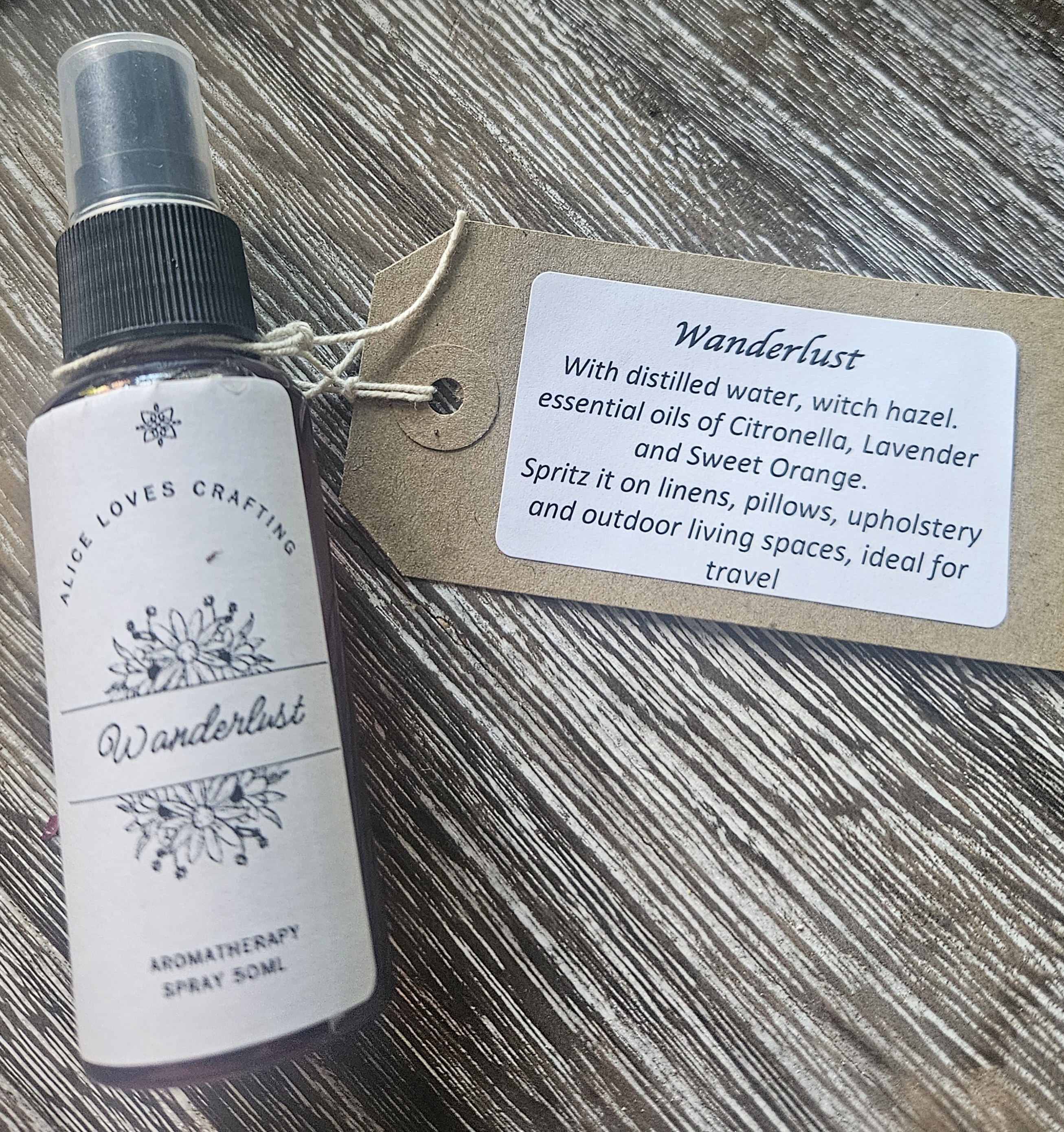 Natural Aromatherapy Room & Linen Spray 30ml travel size