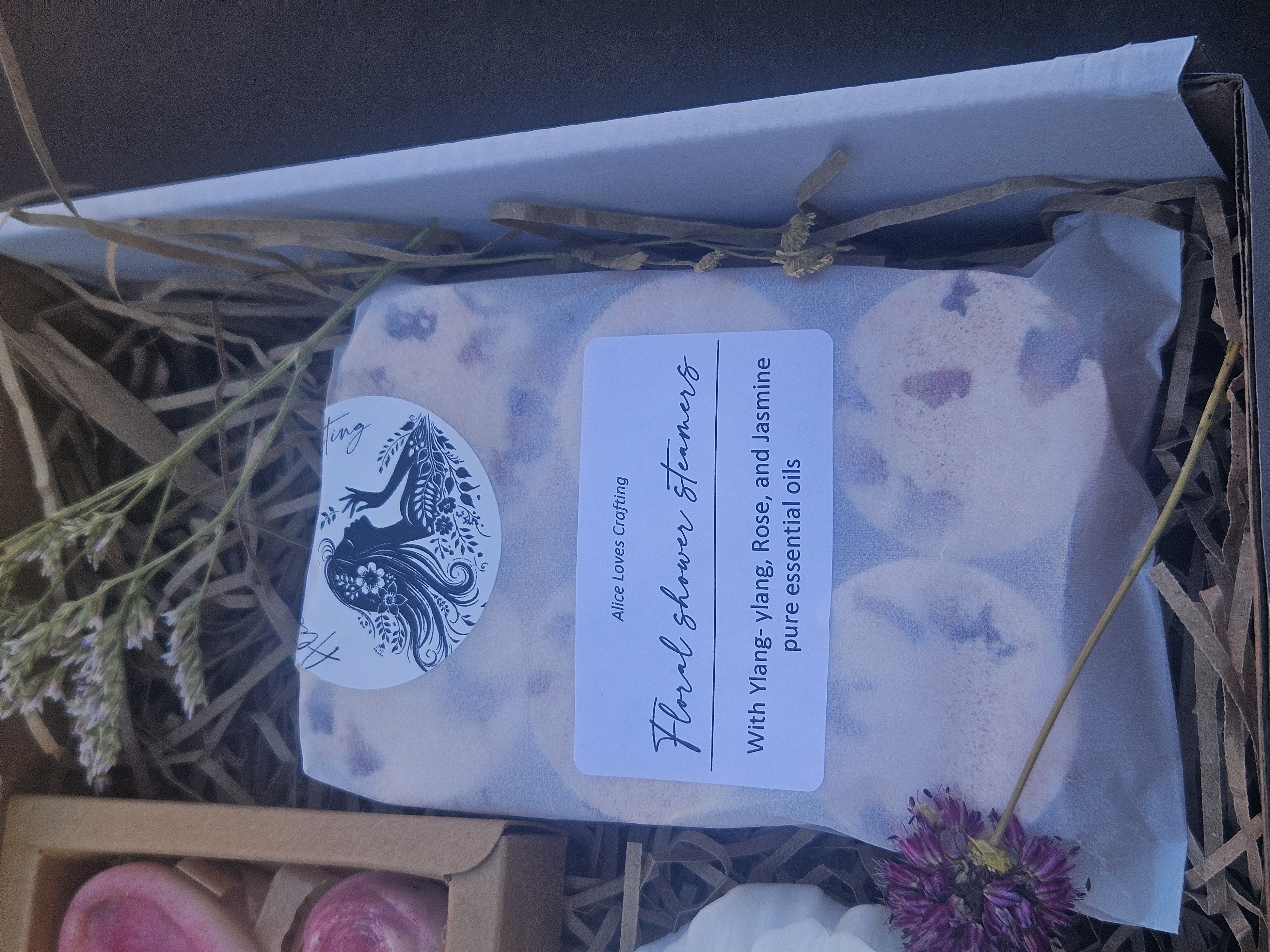Natural Spa Gift Set, Bath Melts, Shower Steamers, Calming Spray