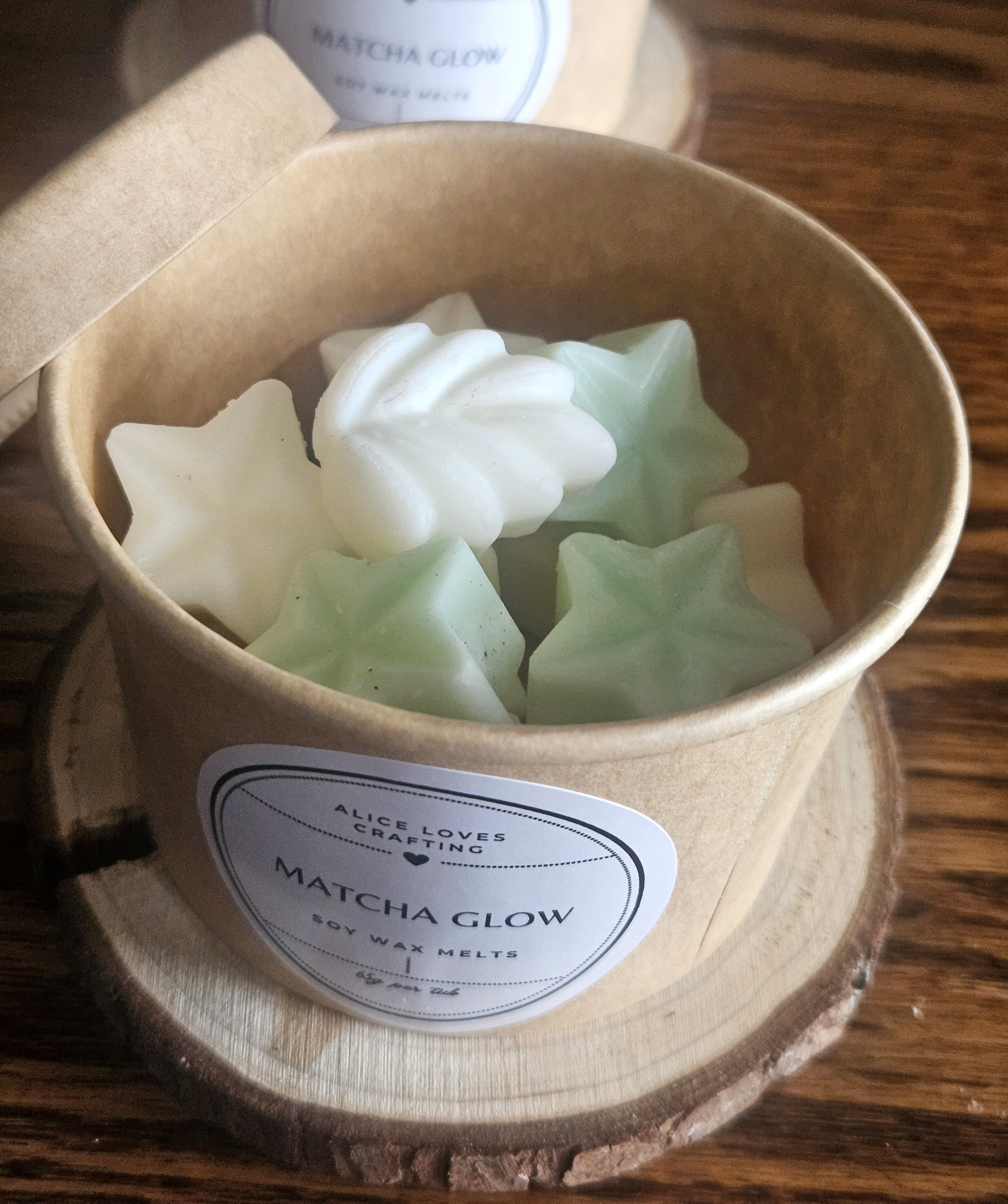 Handmade  Soy Wax Melts, Matcha Glow, Star-shaped, Vegan fragrance