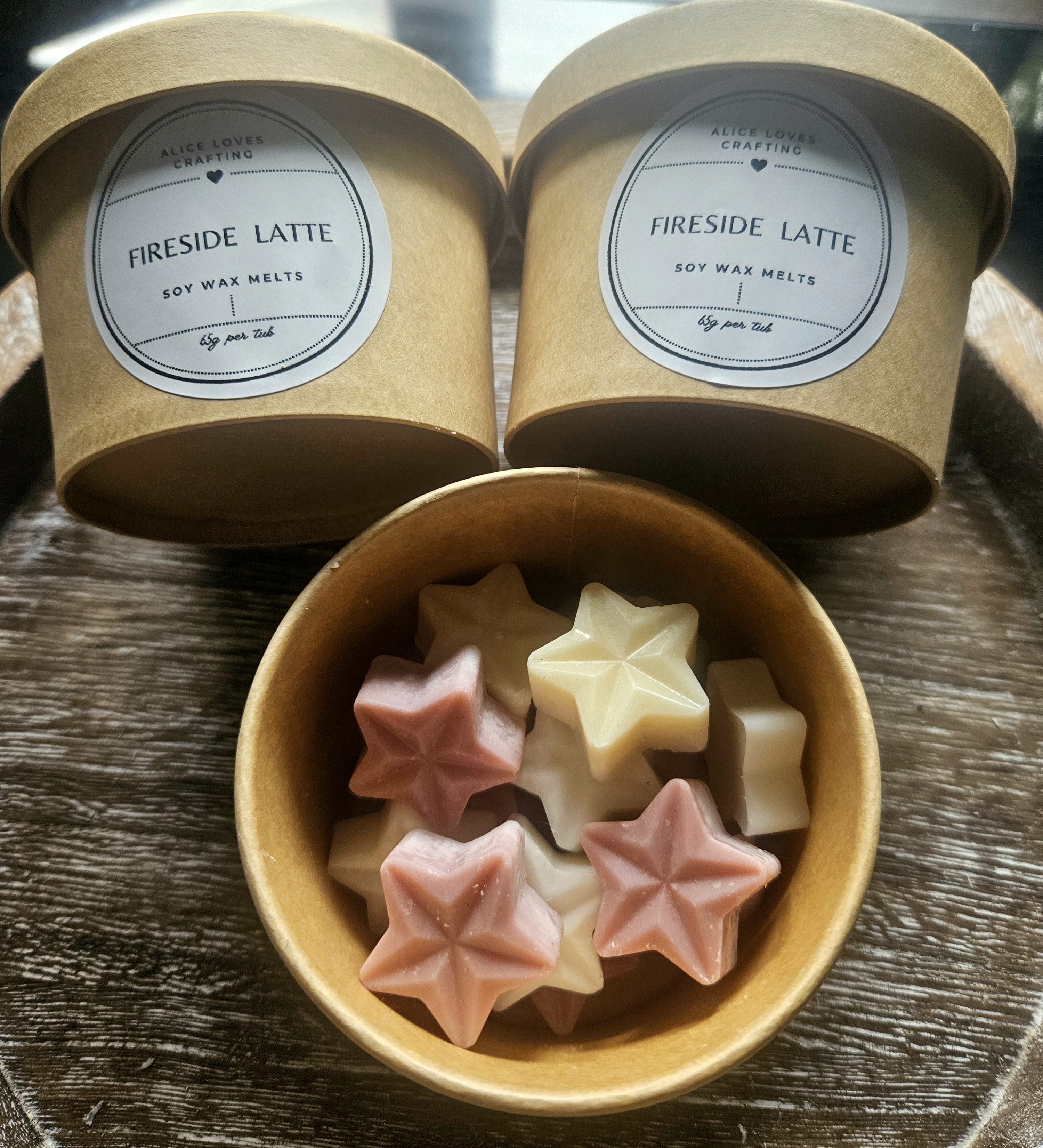 Handmade Soy Wax Melts, Coffee & Vanilla, Star-Shaped, Vegan Fragrance