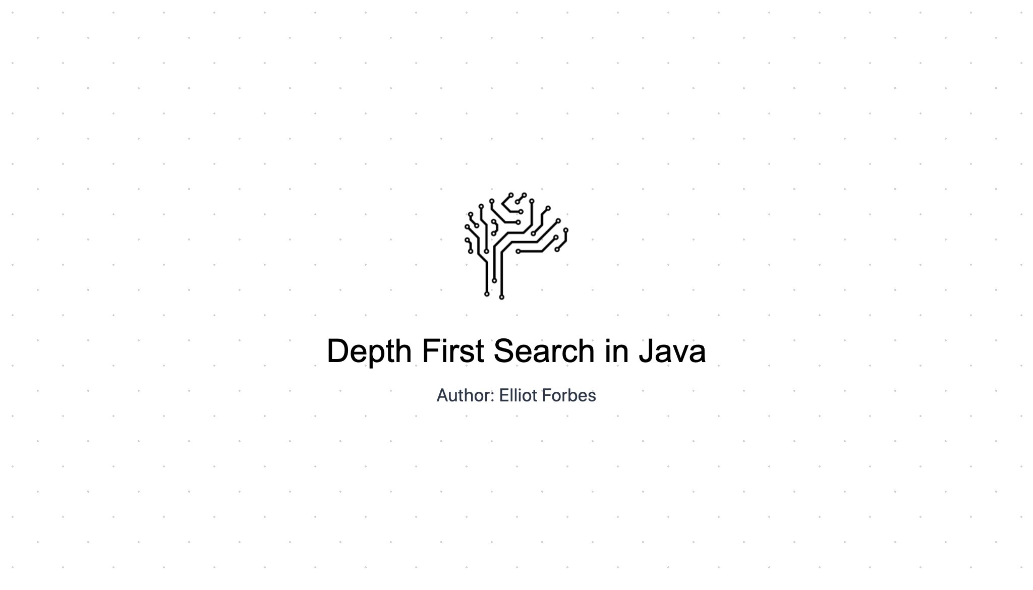 Depth First Search in Java