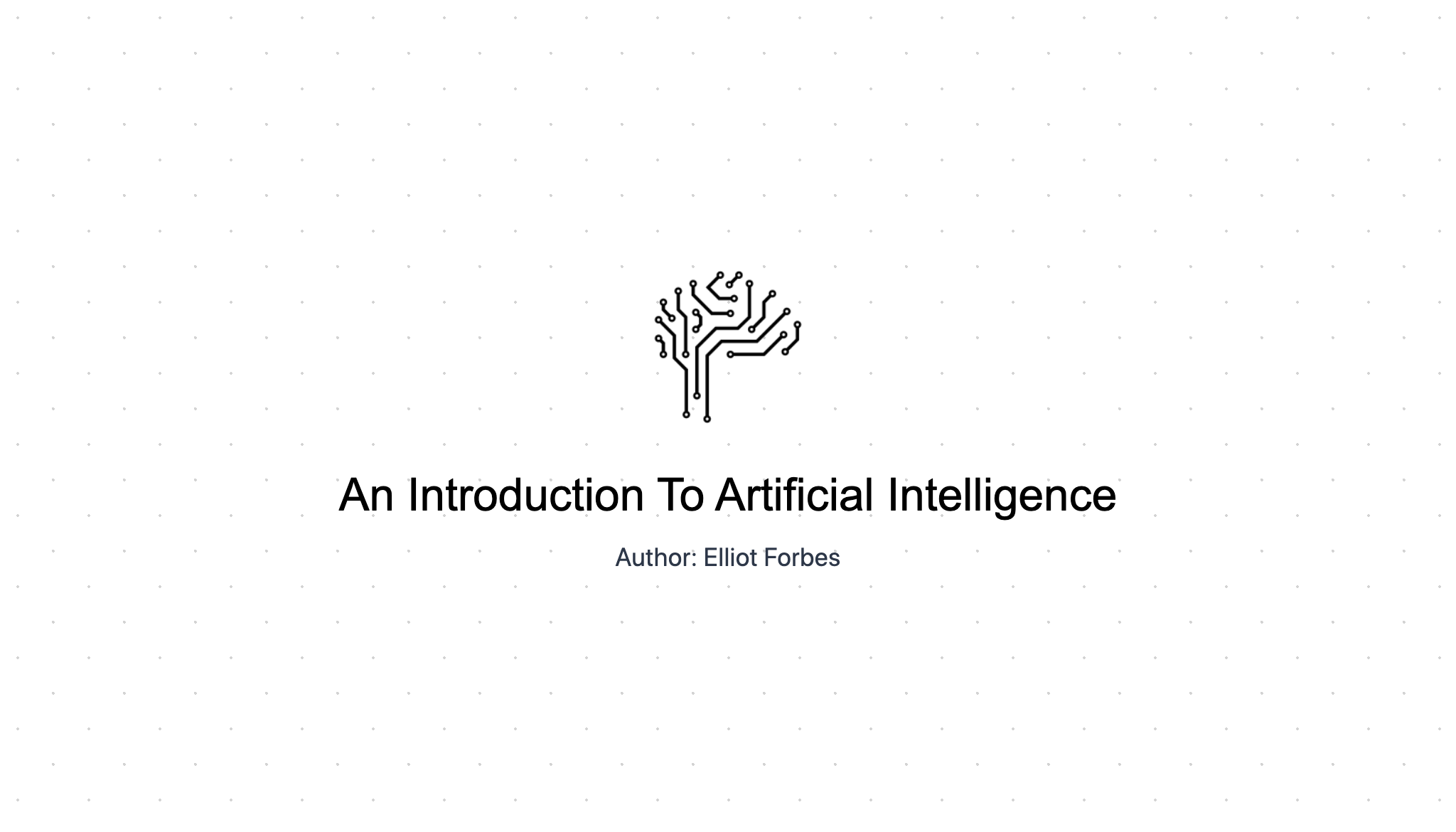 An Introduction To Artificial Intelligence