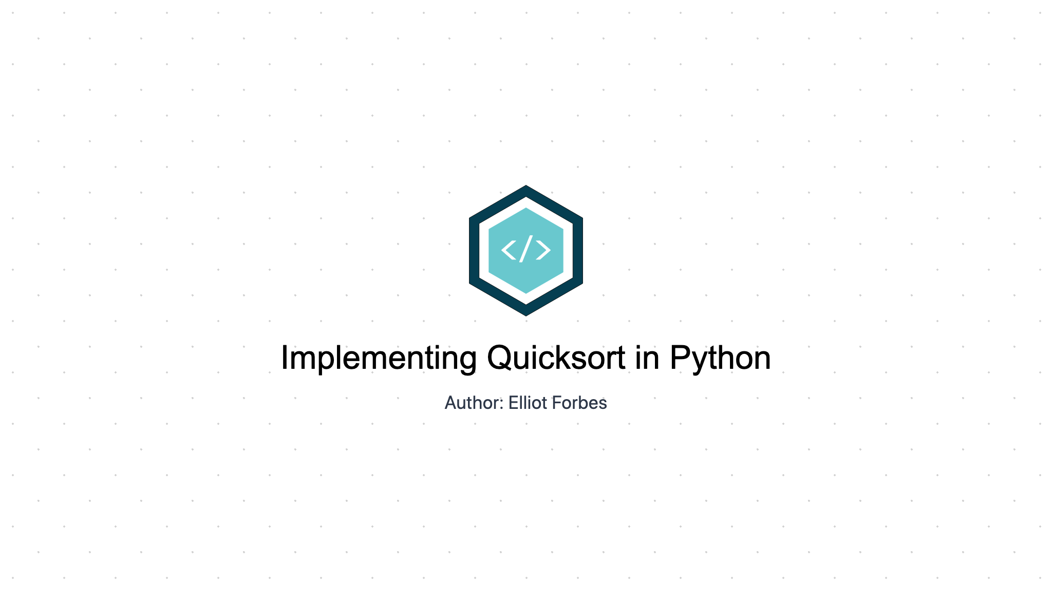 Implementing Quicksort in Python