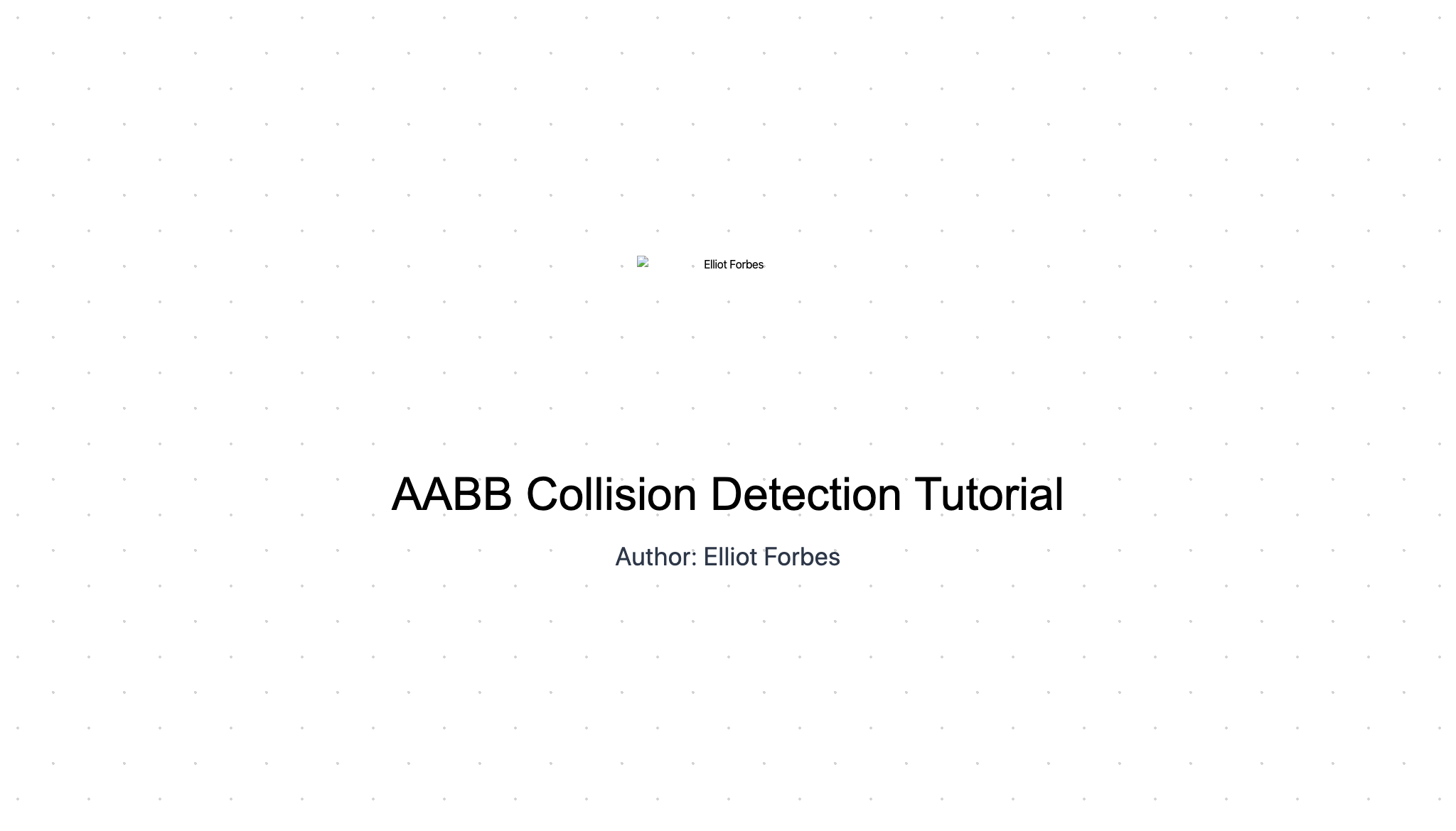 AABB Collision Detection Tutorial