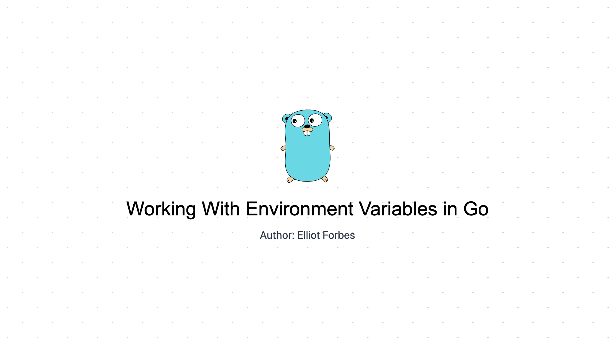 Working With Environment Variables in Go