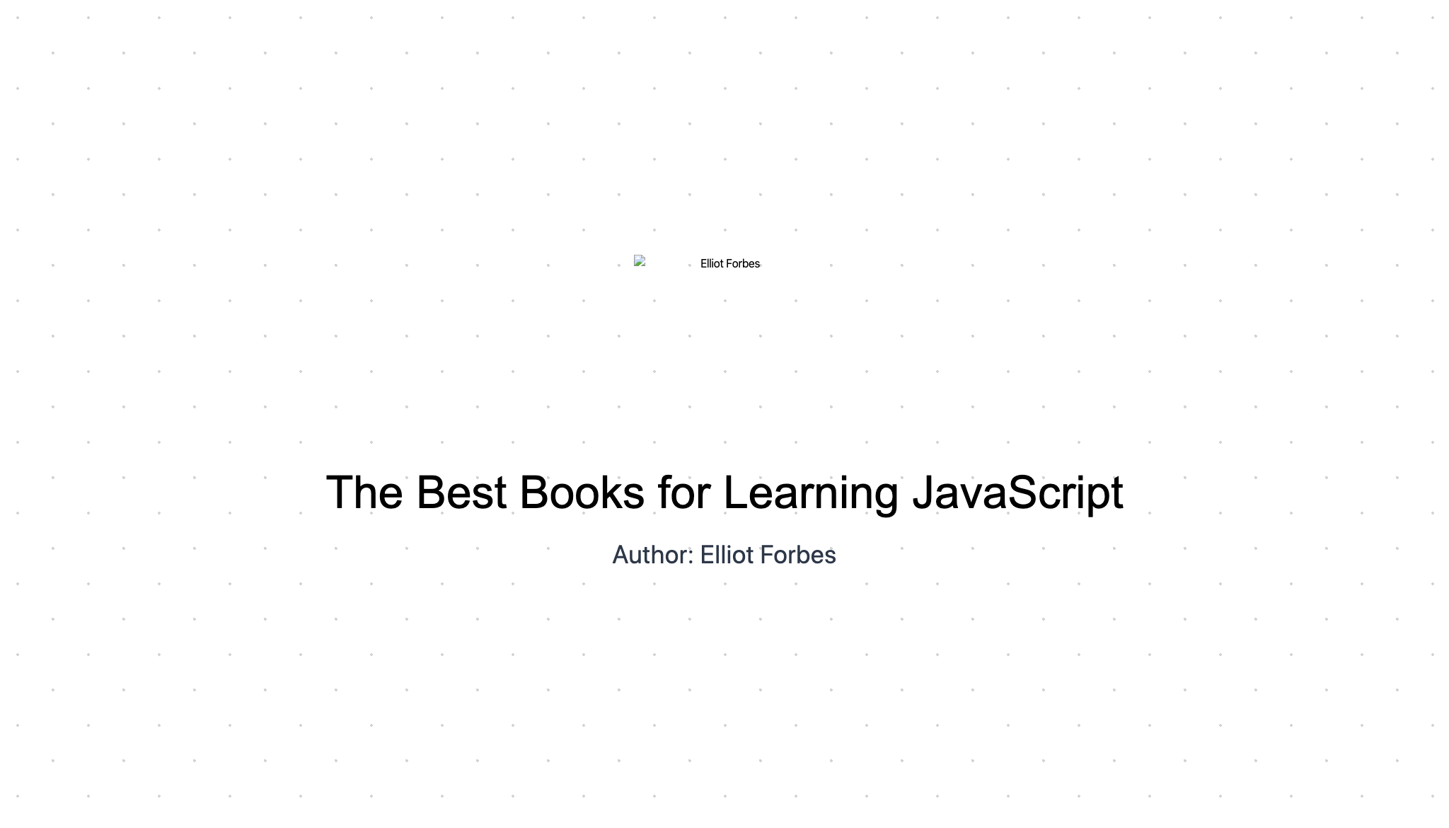 The Best Books for Learning JavaScript