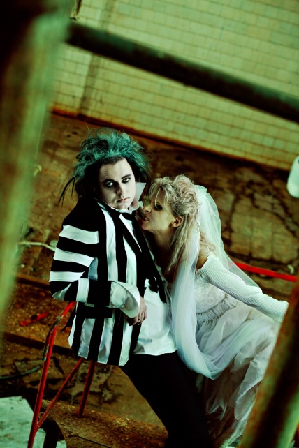 Beetlejuice, beetlejuice, fabryka, film, plener, ślub