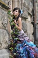 violet dress