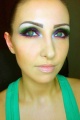 Green Purple Smokey Eye