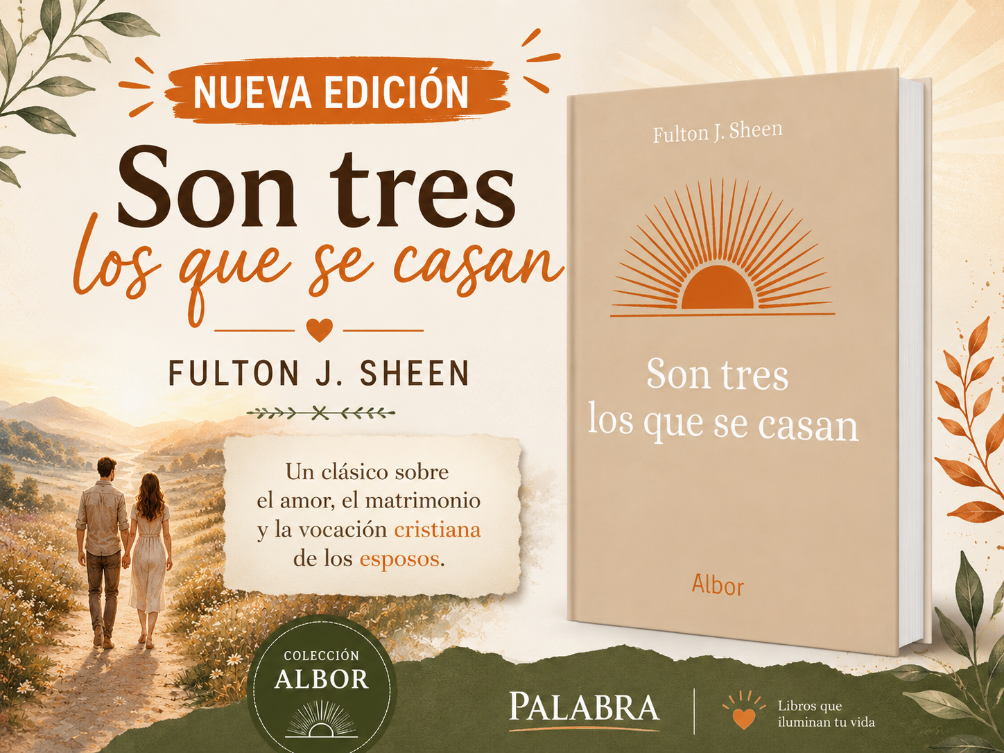 Portada de Son tres los que se casan, de Fulton J. Sheen