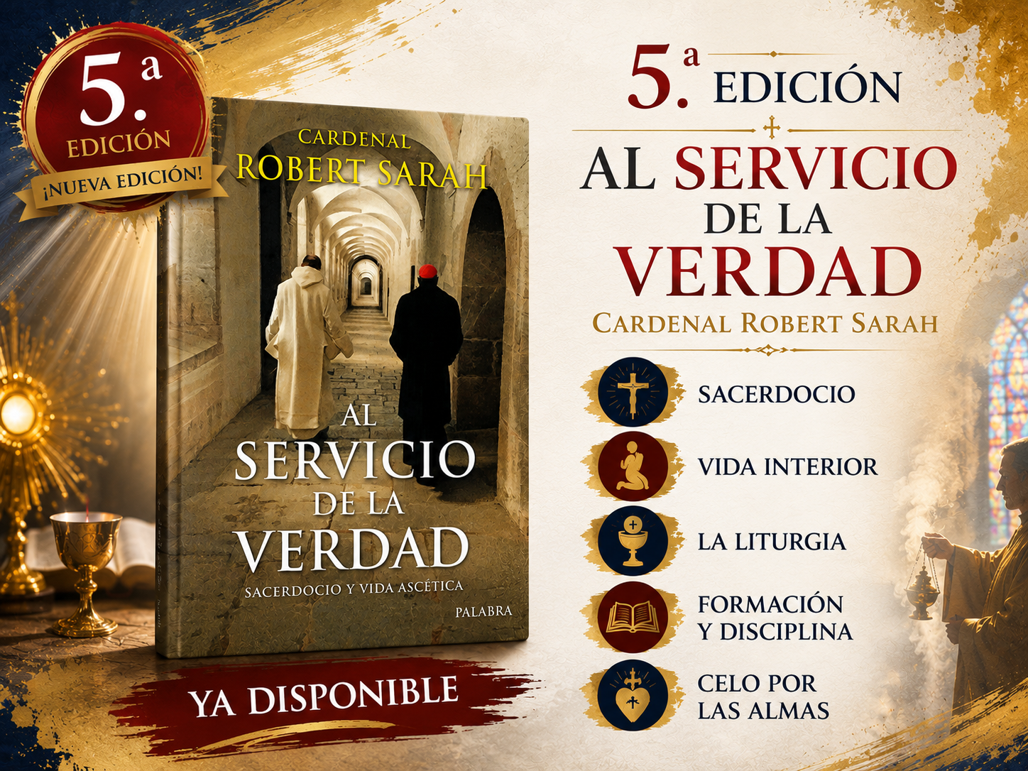 Portada de Al servicio de la verdad, del cardenal Robert Sarah