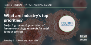 industry partnering event with tcoris bioscience - event flyer