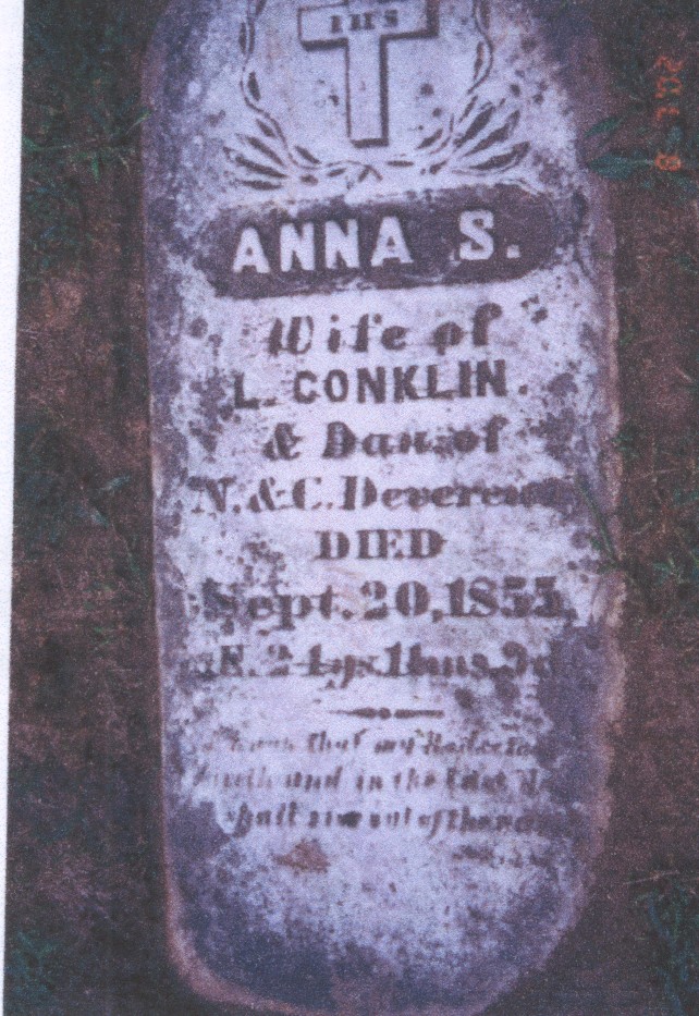 Anna S (nee Devereux) Conklin